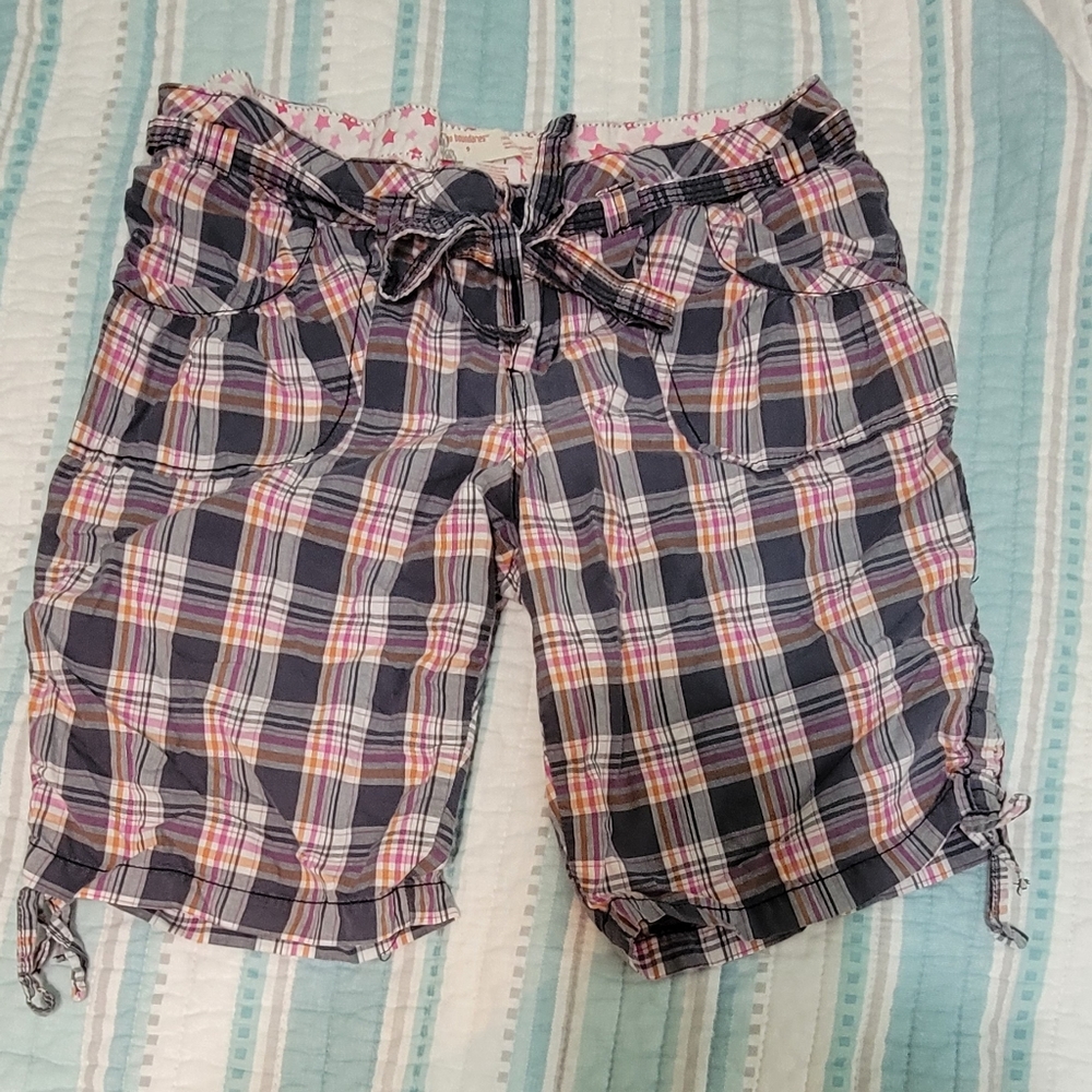Juniors No Boundaries Plaid Shorts Size 9
